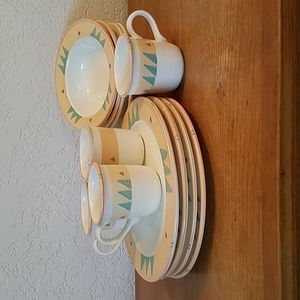 TOAS TREASURE CRAFT SOUTHWEST FOUR 3 PIECE PLACE SETTINGS PERFECT CONDITION $150